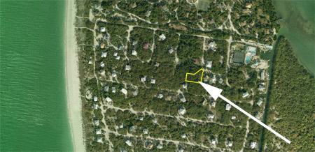 longboat circle building lot with possible bay views on north captiva