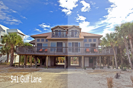 gulffront home views on North Captiva Island