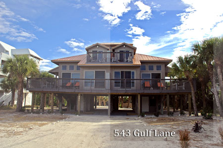 gulffront home views on North Captiva Island