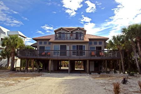gulffront home views on North Captiva Island