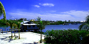 over the water dining at North Captiva