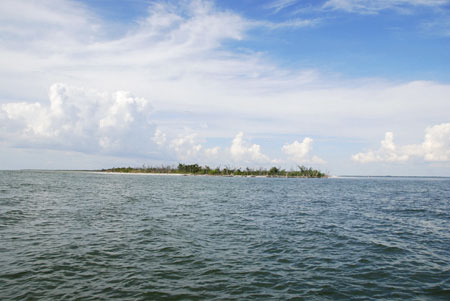 north end of cayo costa from the water